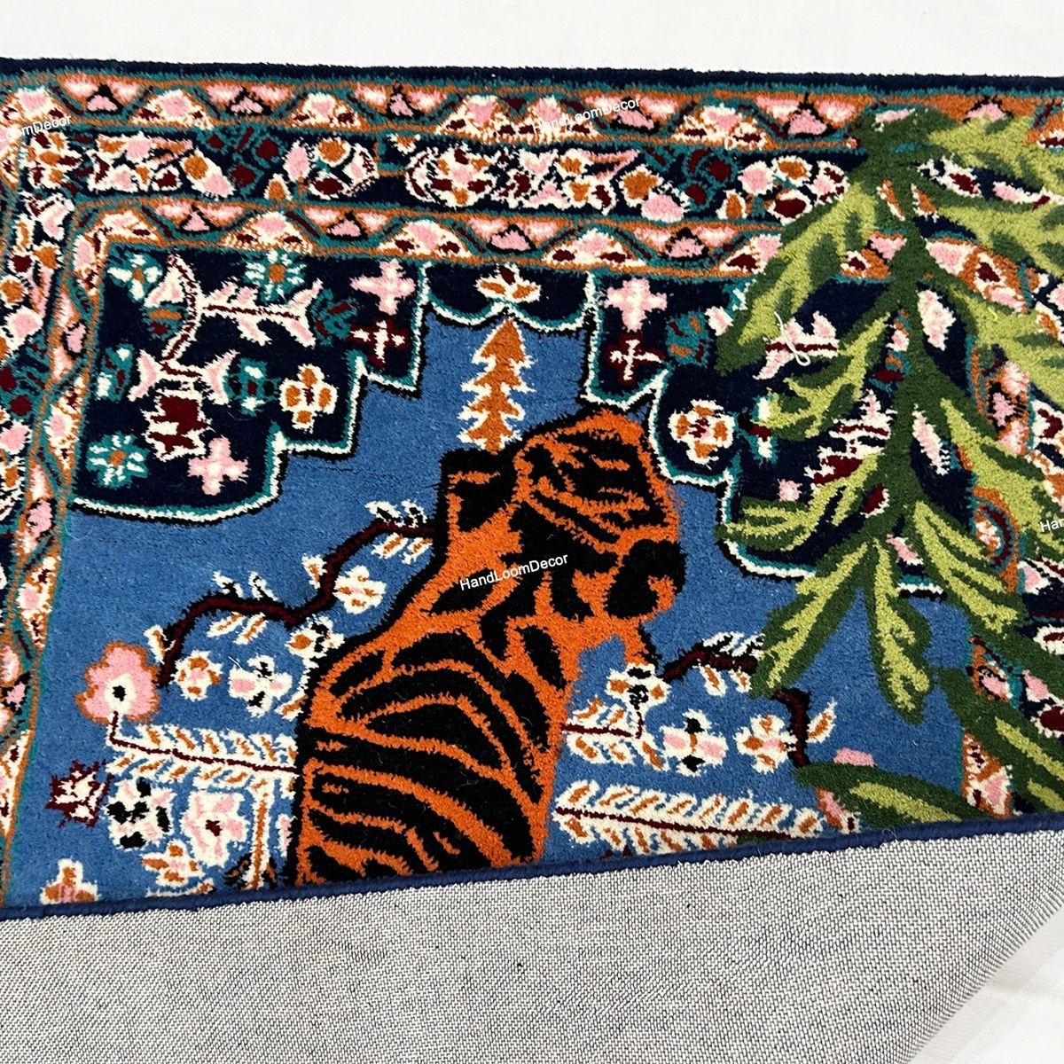 Multicolor Hand Tufted Tiger Wool Rug - Image 3