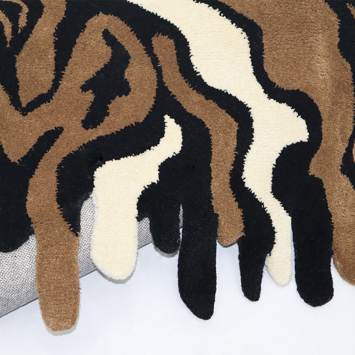 Melting Hand Tufted Brown Wool Area Rug - Image 5