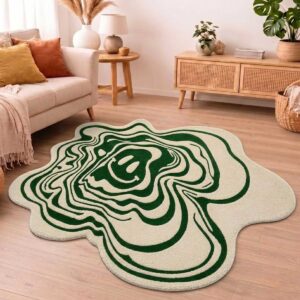 Irregular Hand Tufted Wool Rug