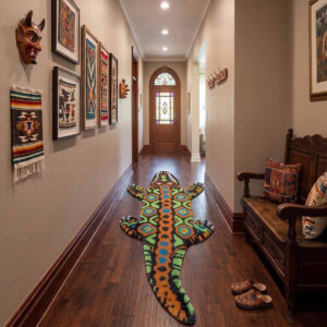 Hand Tufted Multicolor Crocodile Rug