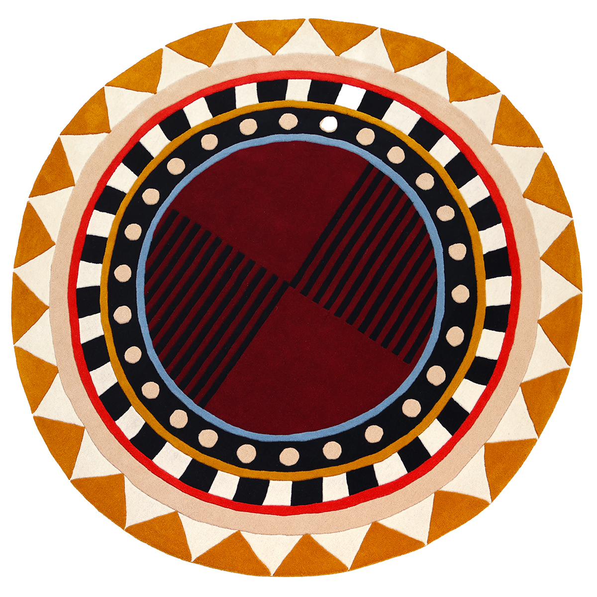 Stunning Hand Tufted Multicolor Round Rug - Image 2