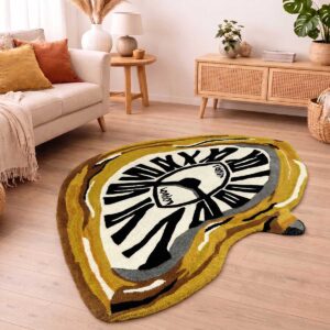 Hand Tufted Melting Watch Wool Rug