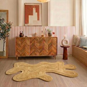 Irregular Hand Tufted Wool Rug