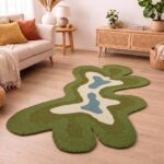 luxury hand tufted rugs for living room abstract hand tufted area rug modern organic shape tufted rug textured contemporary area rug premium designer hand tufted rugs