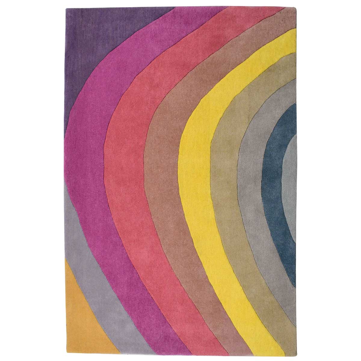 Hand Tufted Rainbow Wool Rug - Image 2