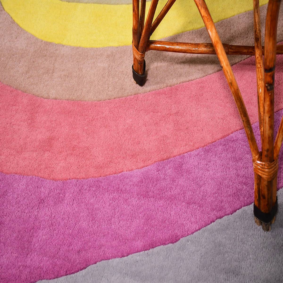 Hand Tufted Rainbow Wool Rug - Image 3